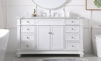 60 inch Single Bathroom Vanity set in White
