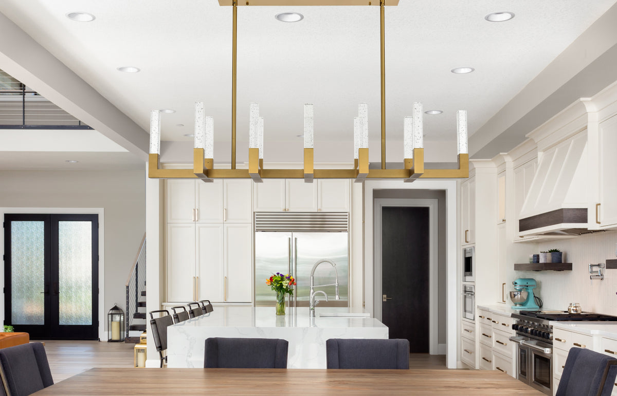 Noemi 54 inch Adjustable LED Pendant in Satin Gold