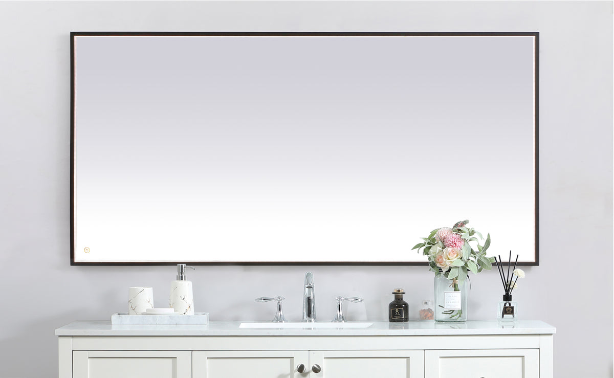 Pier 36x72 inch LED mirror with adjustable color temperature 3000K/4200K/6400K in black