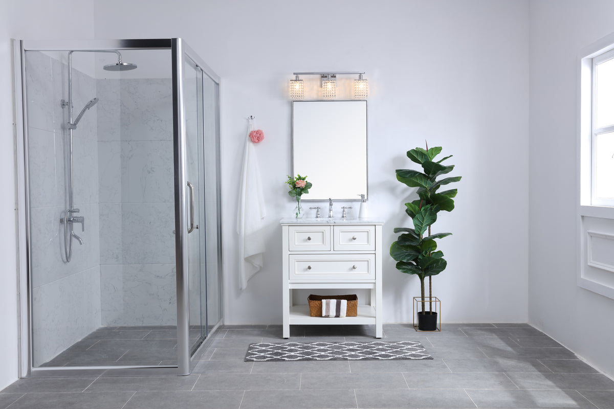 Phineas 3 light Chrome and Clear Crystals wall sconce