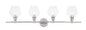 Gene 4 light Chrome and Clear glass Wall sconce