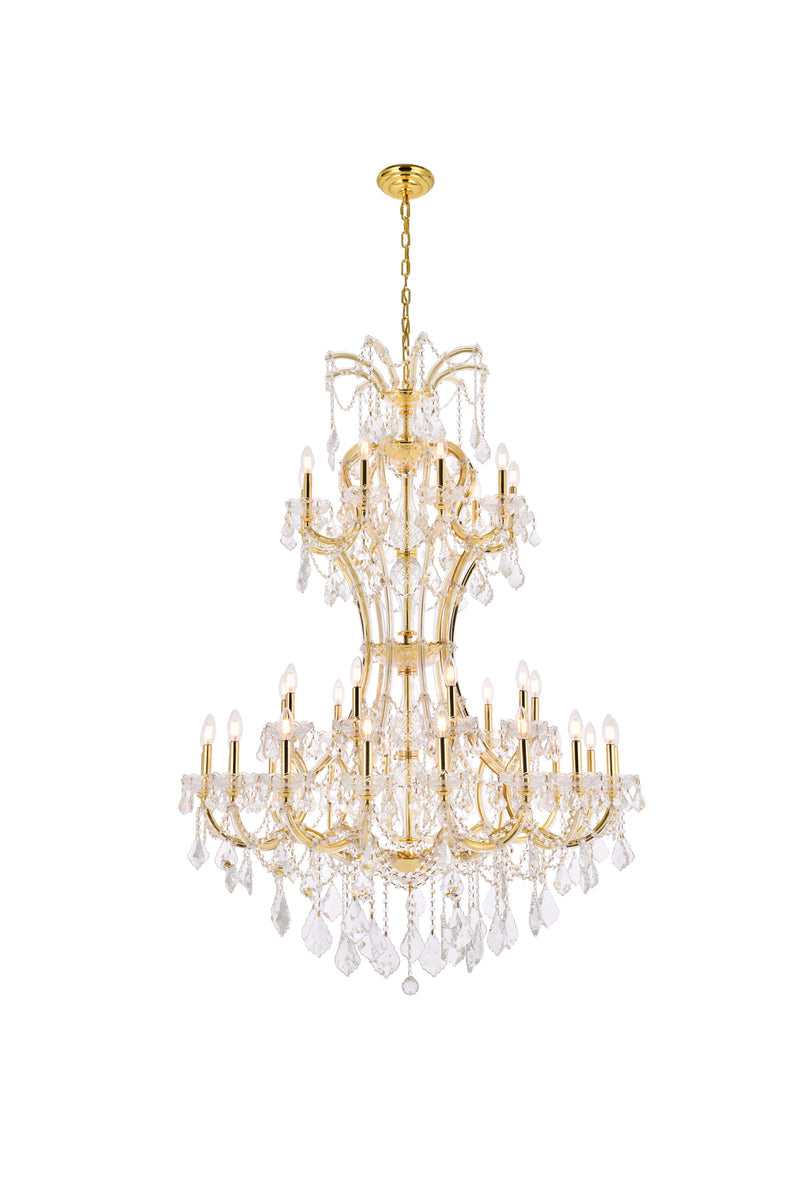 Maria Theresa 36 light Gold Chandelier Clear Royal Cut Crystal