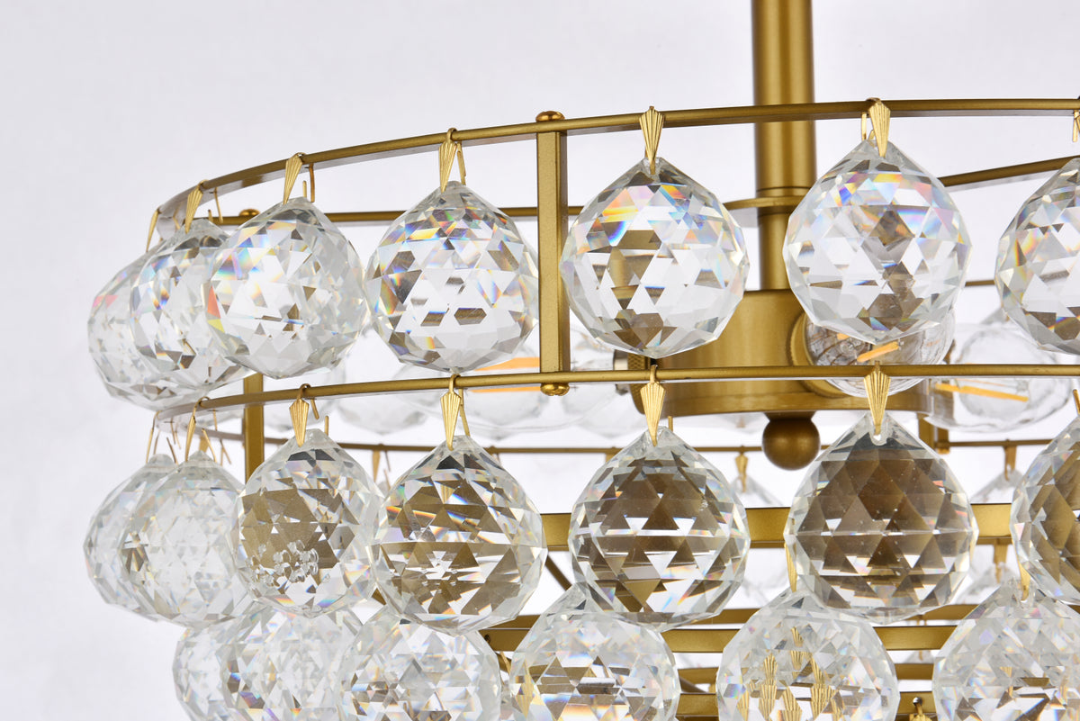 Savannah 16 inch flush mount in brass