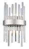 Dallas 2 light Chrome and Clear Wall Sconce Clear Royal Cut Crystal