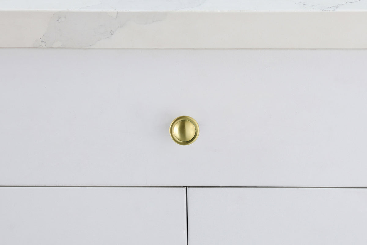 Garlande 1.2" Diameter Brushed Gold Mushroom Knob Multipack (Set of 10)