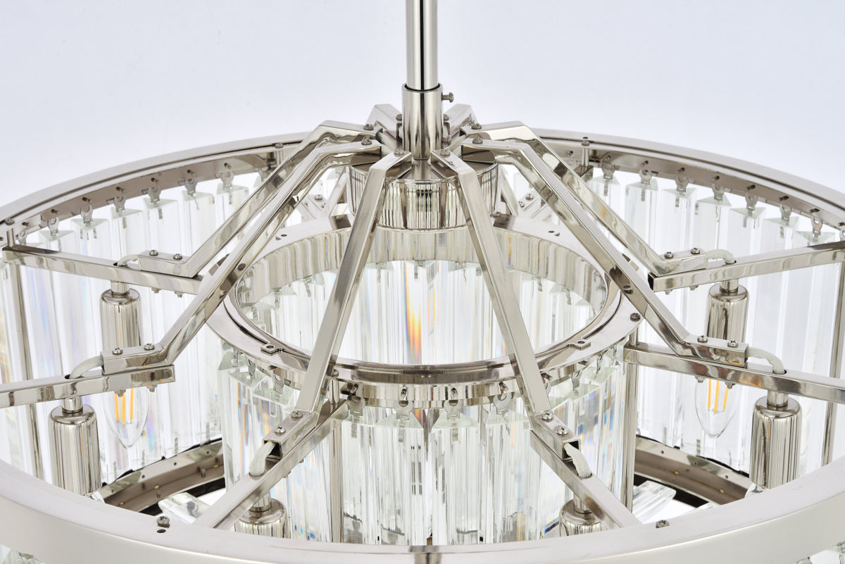 Chelsea 8 light polished nickel Chandelier Clear Royal Cut Crystal