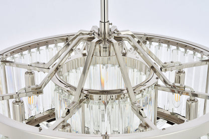 Chelsea 8 light polished nickel Chandelier Clear Royal Cut Crystal