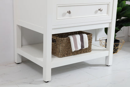 30 in. Single bathroom vanity set in White