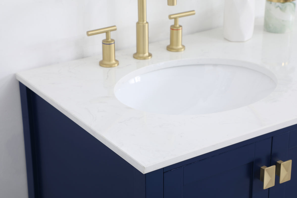 36 inch Single Bathroom Vanity in Blue