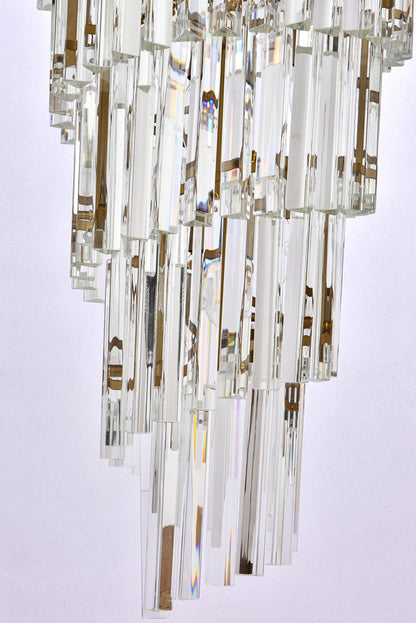 Sydney 36.5 inch spiral crystal chandelier in satin gold