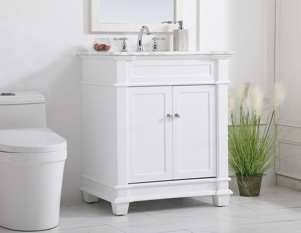 30 inch Single Bathroom Vanity set in White
