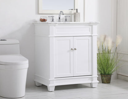 30 inch Single Bathroom Vanity set in White