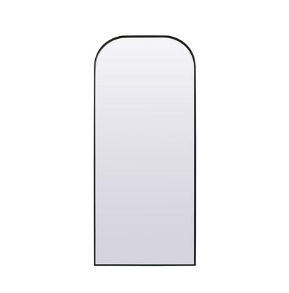 Metal Frame Arch Full Length Mirror 32x76 Inch in Black