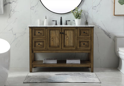 48 inch Single bathroom vanity in driftwood