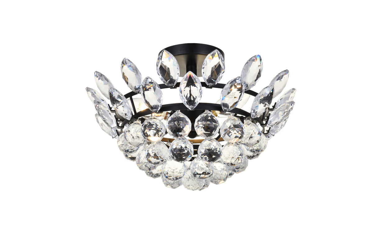 Emilia 14 inch flush mount in black