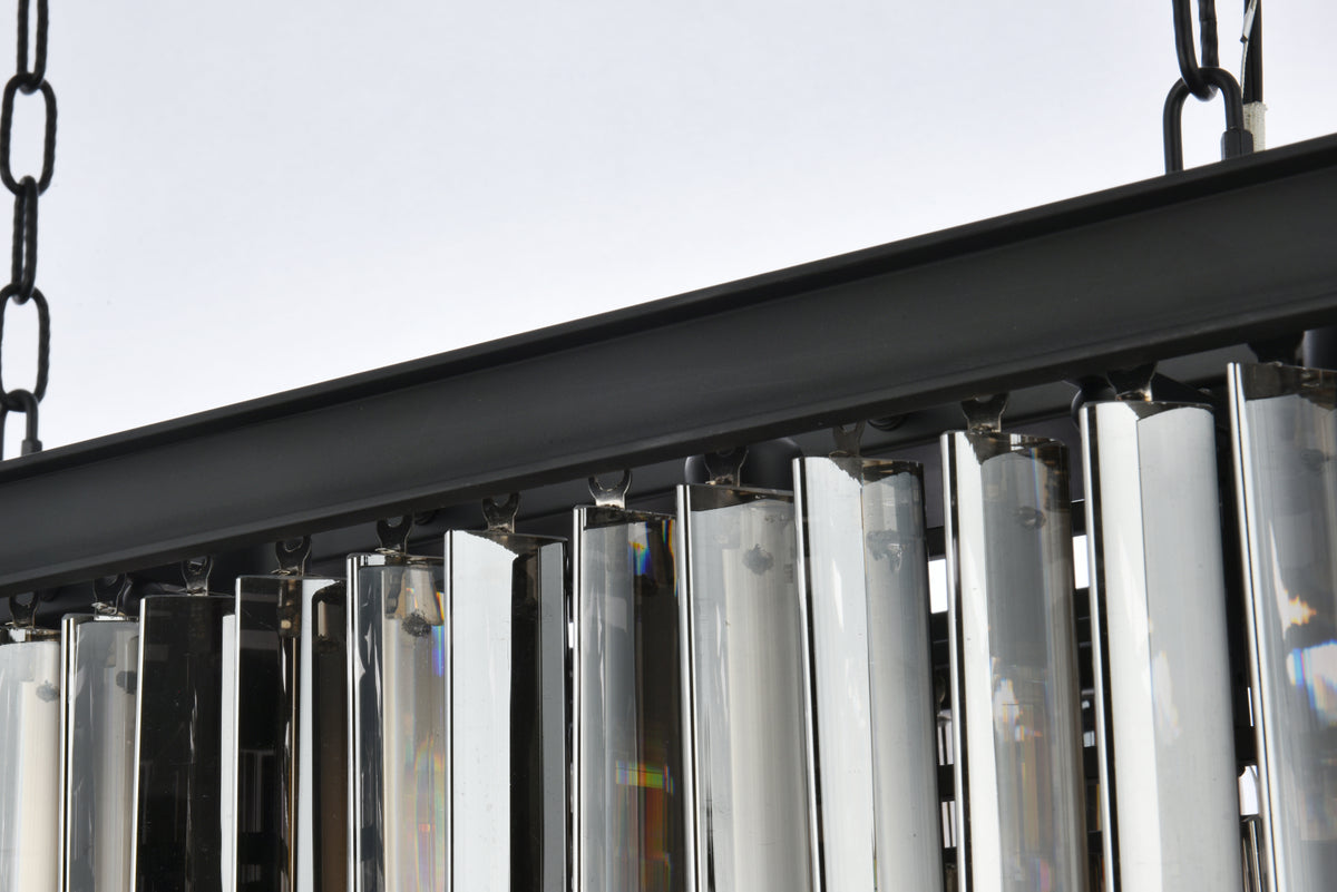 Sydney 12 light Matte Black Chandelier Silver Shade (Grey) Royal Cut Crystal