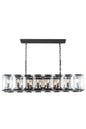 Monaco 16 light Flat Black (Matte) Chandelier Clear Glass Crystal