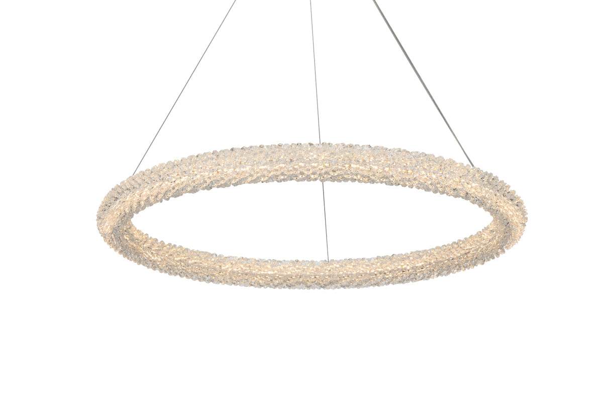 Bowen 32 inch Adjustable LED Chandelier in Satin Gold