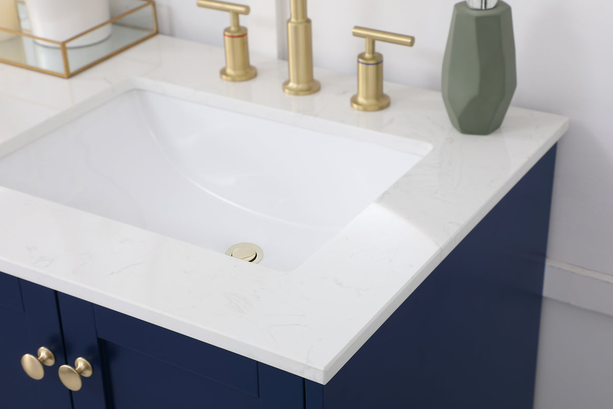 60 inch Double Bathroom Vanity in Blue