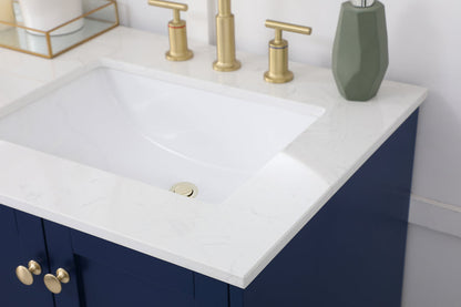 60 inch Double Bathroom Vanity in Blue