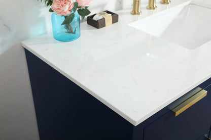 48 inch Single bathroom vanity in blue