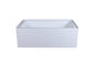 Alcove soaking bathtub 32x60 inch left drain in glossy white
