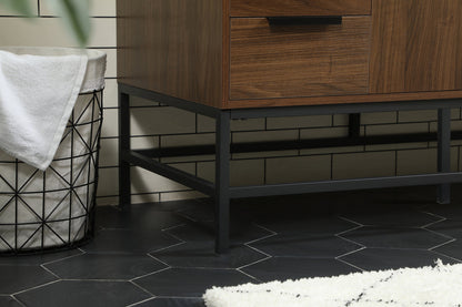 48 inch Single bathroom vanity in walnut