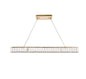 Monroe 38 inch LED linear pendant in gold