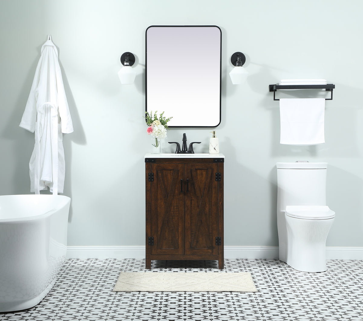 24 inch Single bathroom vanity in expresso