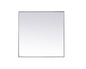 Metal Frame Square Mirror 42 inch in Silver