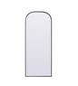 Metal Frame Arch Full Length Mirror 28x74 Inch in Black