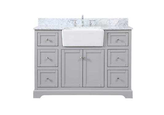 48 inch Single bathroom vanity in grey