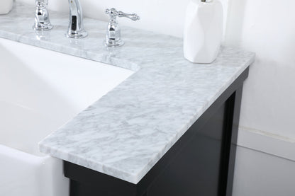 60 inch double bathroom vanity in black