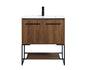 30 inch  Single Bathroom Vanity in Walnut Brown