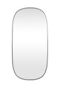 Metal Frame Oval Mirror 30x60 Inch in Silver
