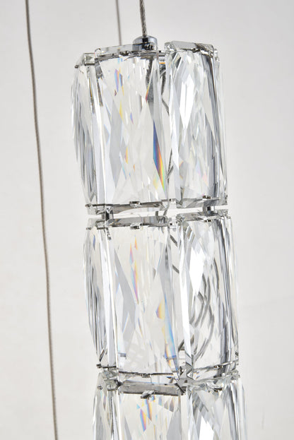 Polaris LED light Chrome Pendant Clear Crystal