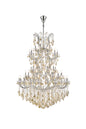 Maria Theresa 61 light Chrome Chandelier Golden Teak (Smoky) Royal Cut Crystal