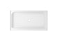 60x32 inch Single threshold shower tray center drain in glossy white