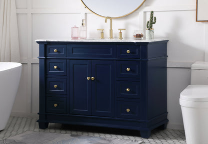 48 inch Single Bathroom Vanity set in Blue