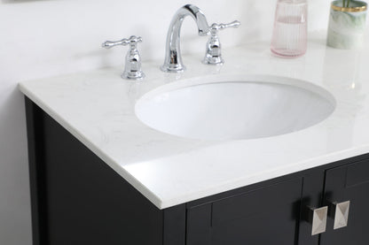 36 inch Single Bathroom Vanity in Black