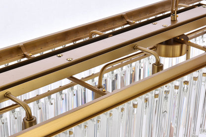 Sydney 60 inch rectangle crystal chandelier in satin gold