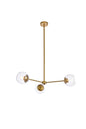 Briggs 32 inch pendant in brass with clear shade