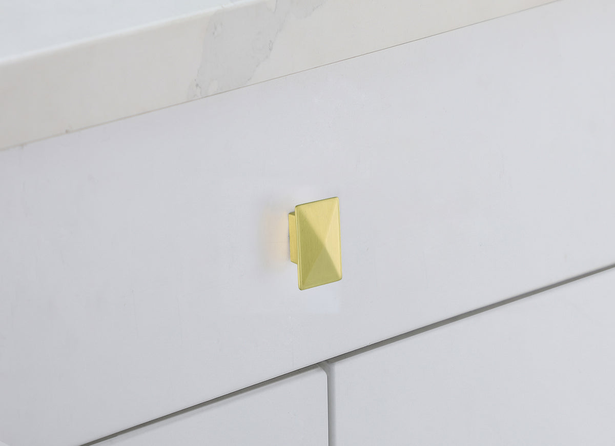 Perry 2" Brushed Gold Rectangle Knob Multipack (Set of 10)