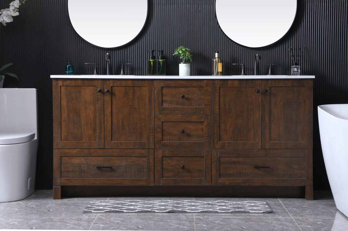 72 Inch Double Bathroom Vanity In Expresso