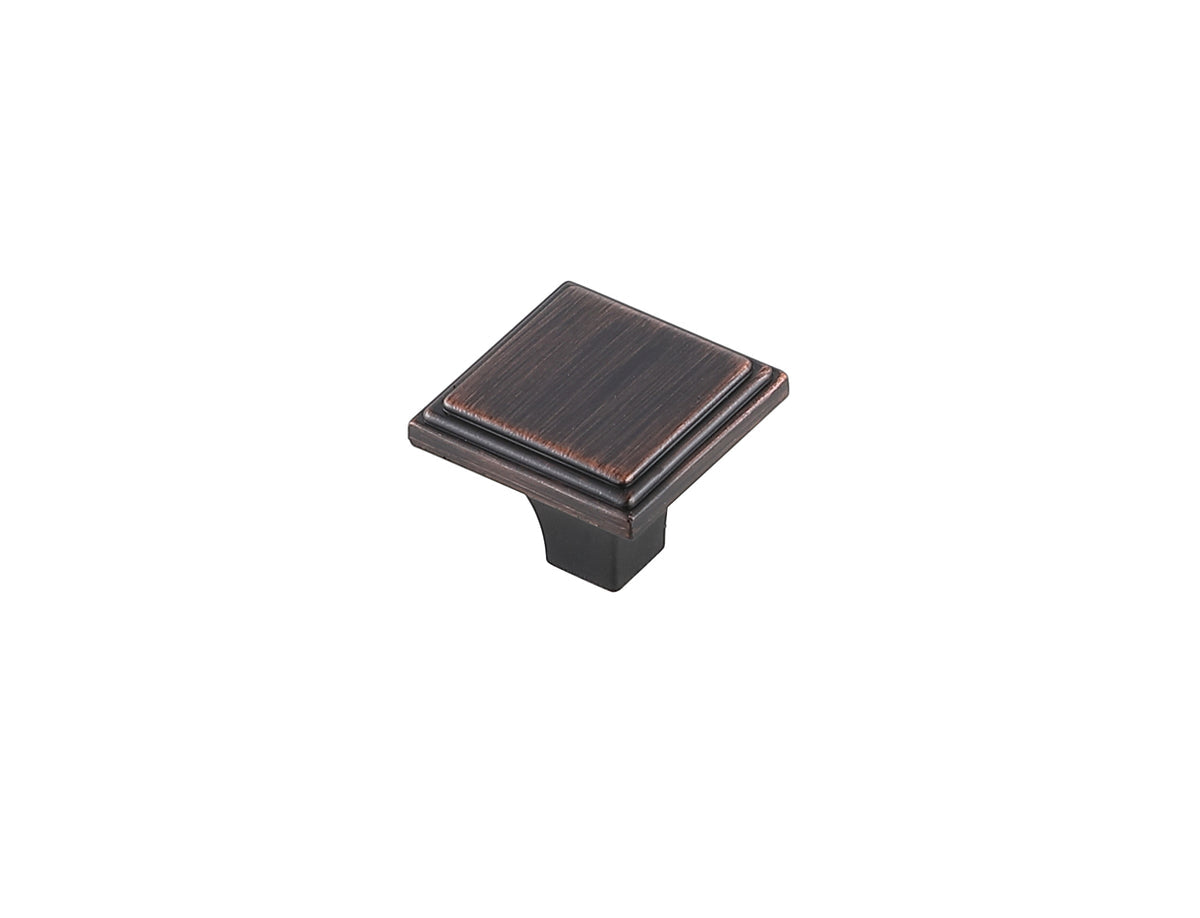 Wilow 1" Oil-rubbed Bronze Square Knob Multipack (Set of 10)