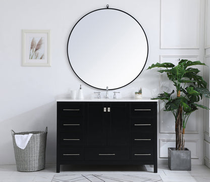 48 inch Single Bathroom Vanity in Black