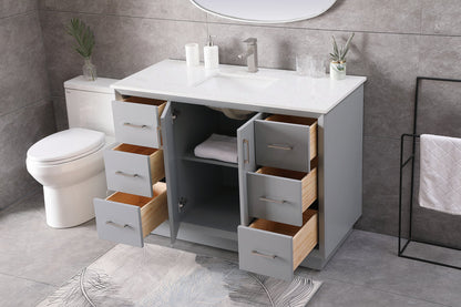 48 Inch SIngle Bathroom Vanity In Grey