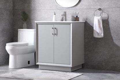30 Inch SIngle Bathroom Vanity In Grey