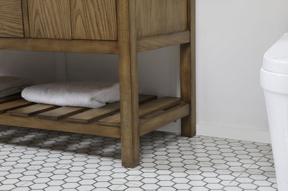 60 inch Single bathroom vanity in driftwood