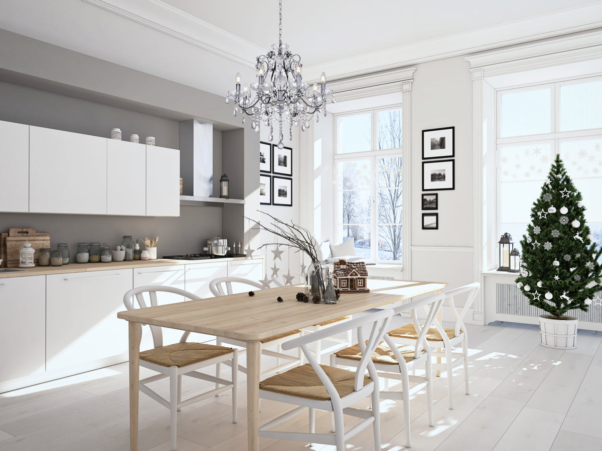 Voltaire Collection Chandelier D26 H25 Lt:8 Chrome Finish